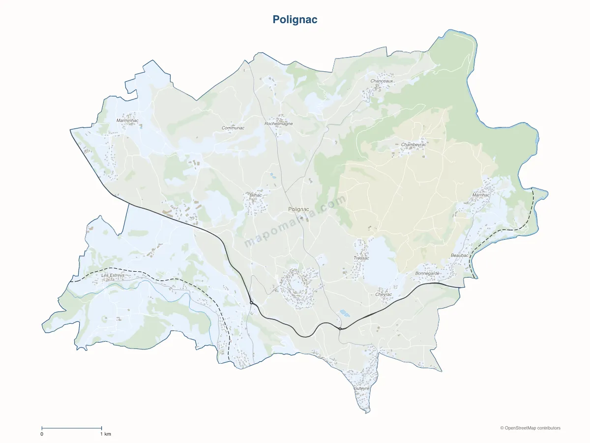 Carte de Polignac à personnaliser
