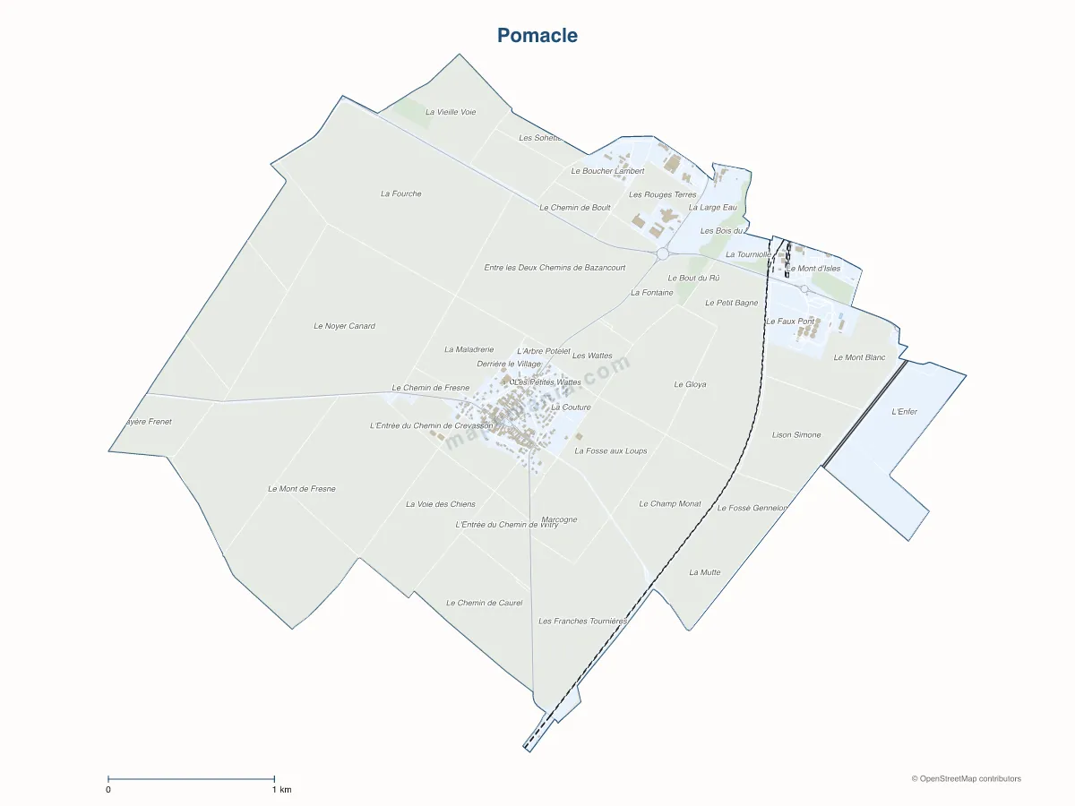 Carte de Pomacle à personnaliser