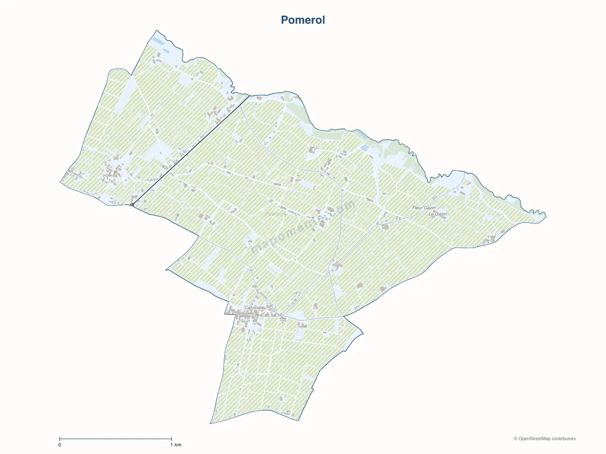 Carte de Pomerol à personnaliser