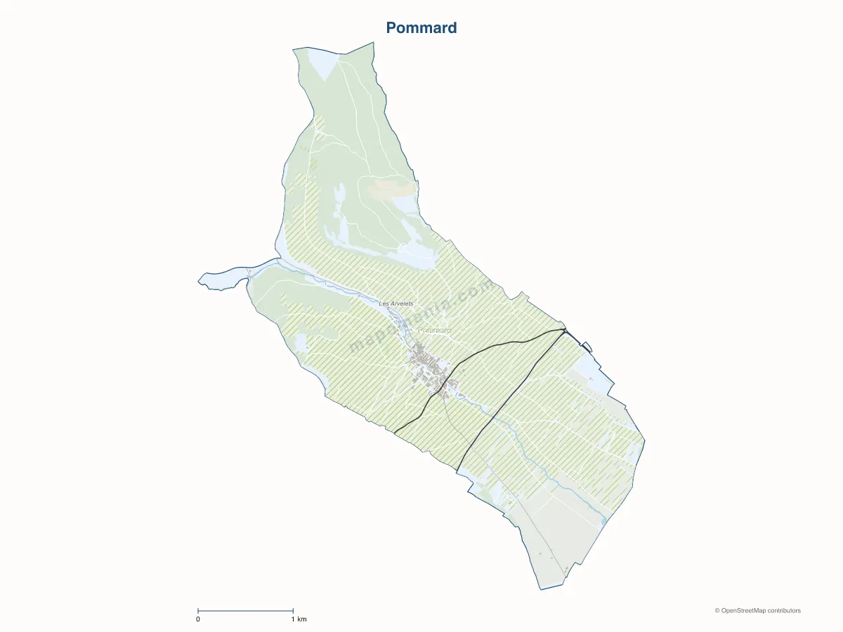 Carte de Pommard à personnaliser