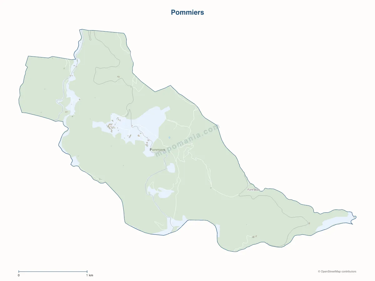 Carte de Pommiers à personnaliser