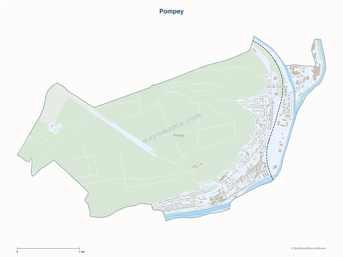 Carte de Pompey à personnaliser