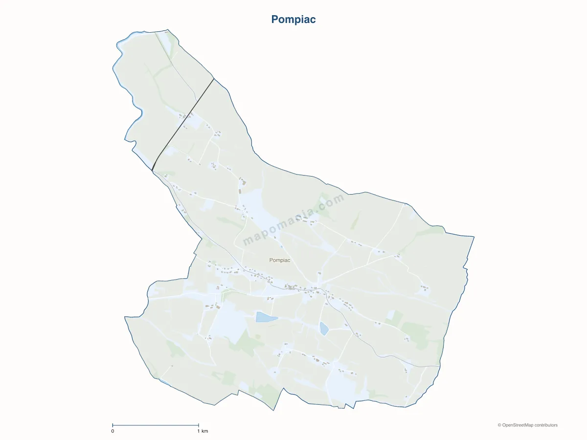 Carte de Pompiac à personnaliser