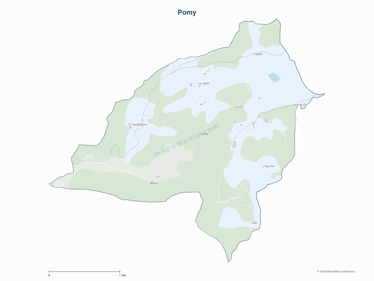 Carte de Pomy à personnaliser