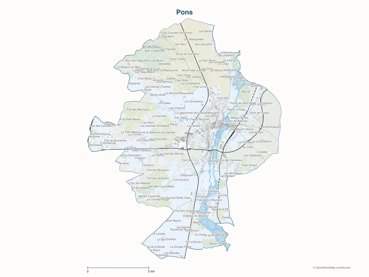 Carte de Pons à personnaliser