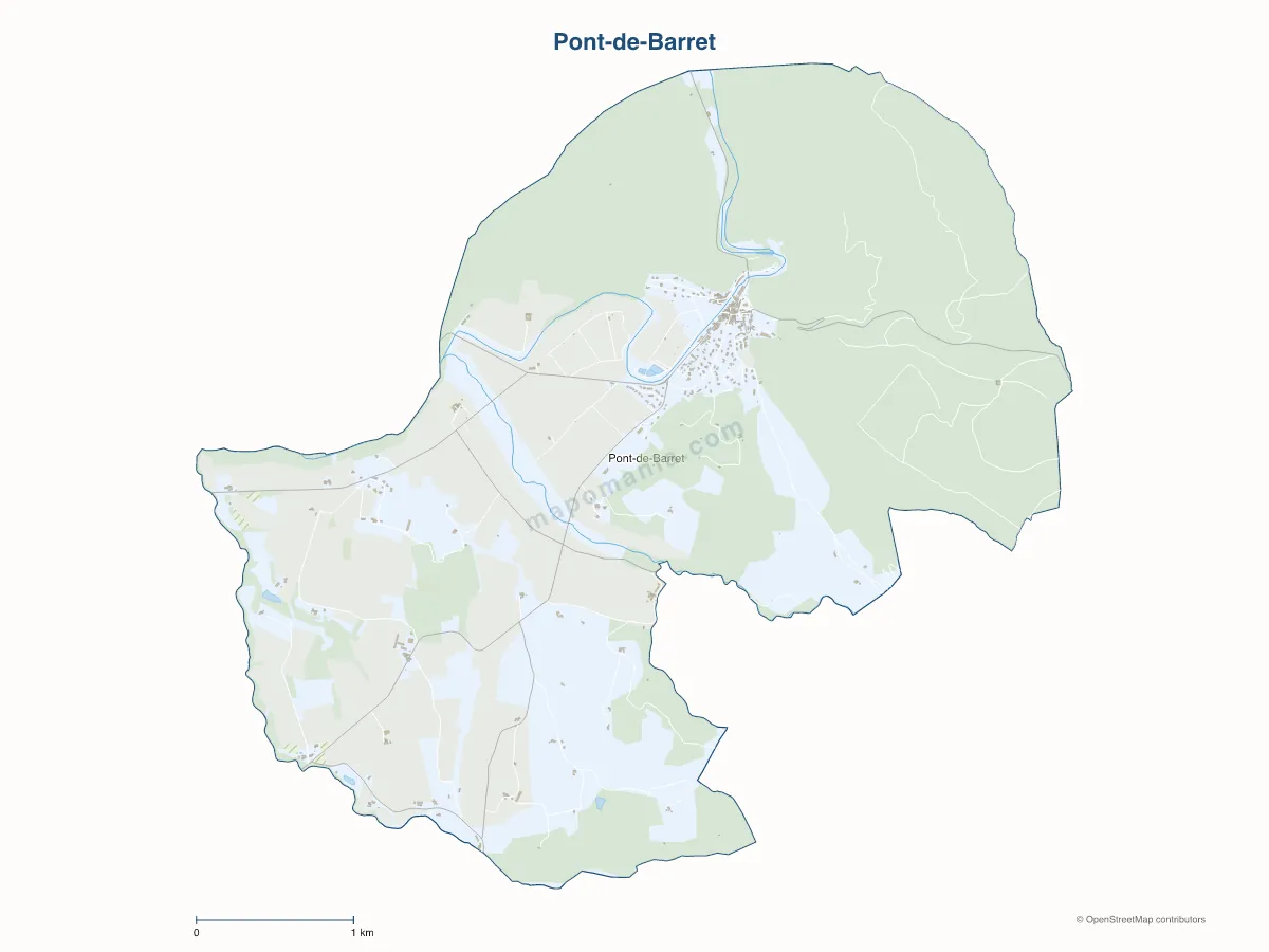 Carte de Pont-de-Barret à personnaliser
