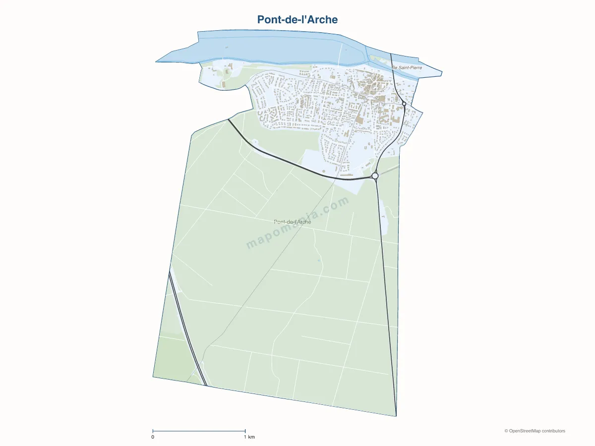 Carte de Pont-de-l'Arche à personnaliser