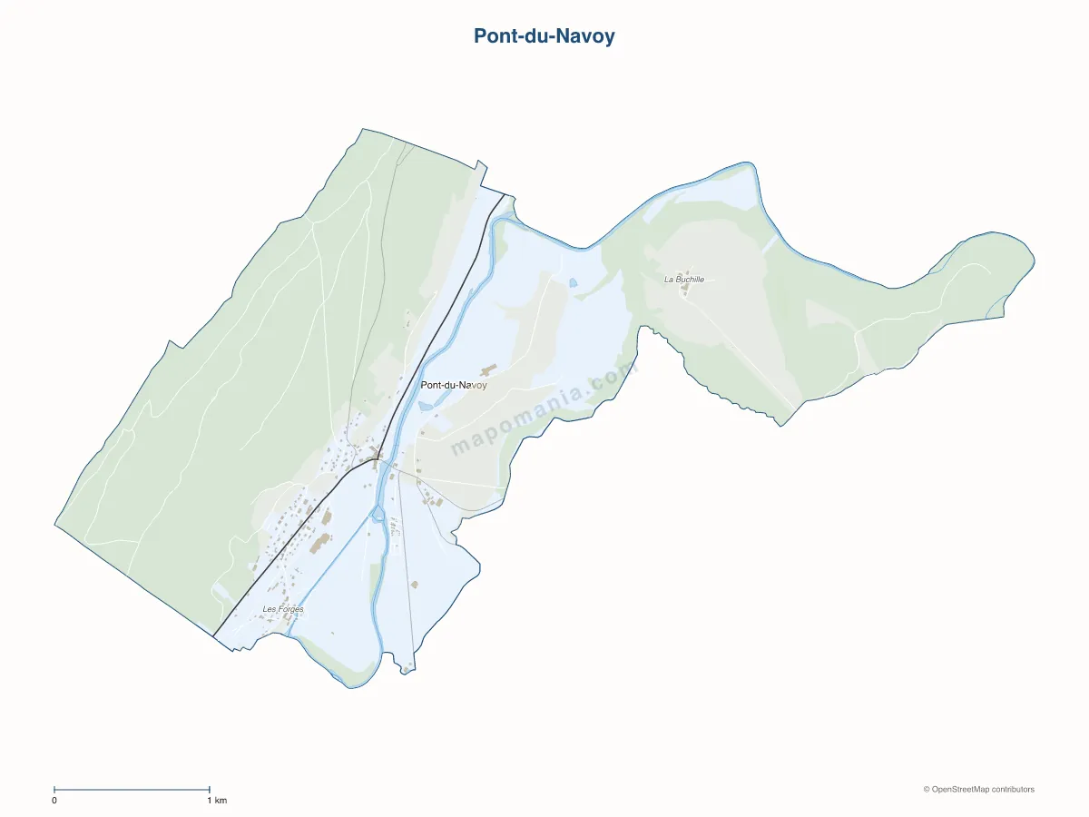 Carte de Pont-du-Navoy à personnaliser