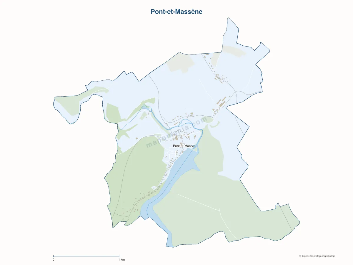 Carte de Pont-et-Massène à personnaliser