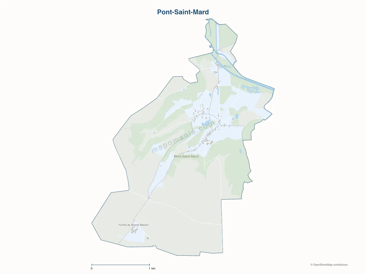 Carte de Pont-Saint-Mard à personnaliser