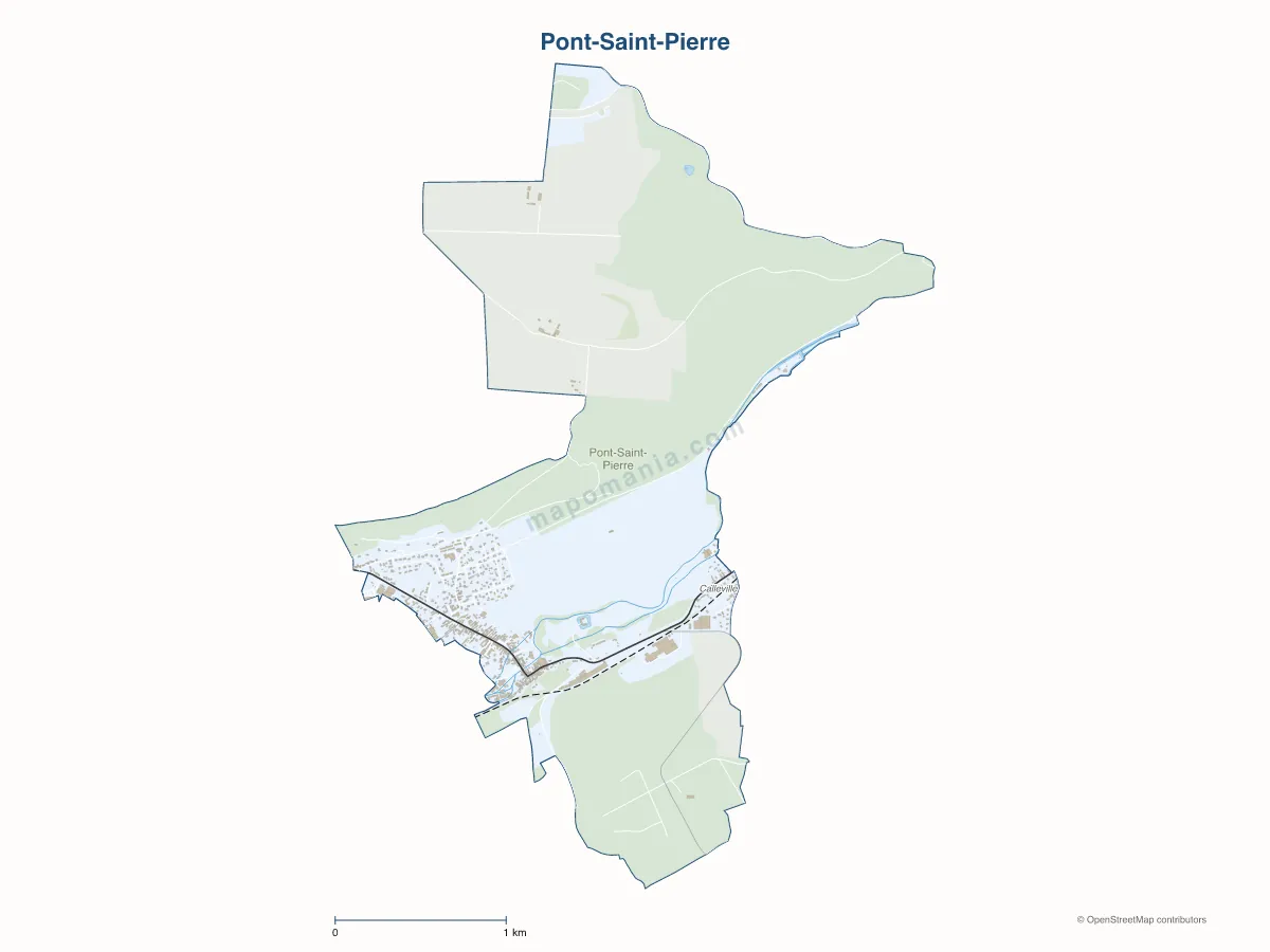 Carte de Pont-Saint-Pierre à personnaliser