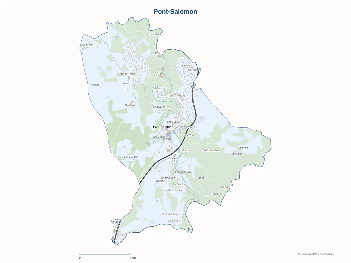 Carte de Pont-Salomon à personnaliser