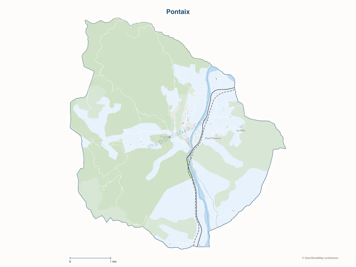 Carte de Pontaix à personnaliser