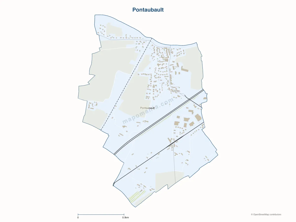 Carte de Pontaubault à personnaliser