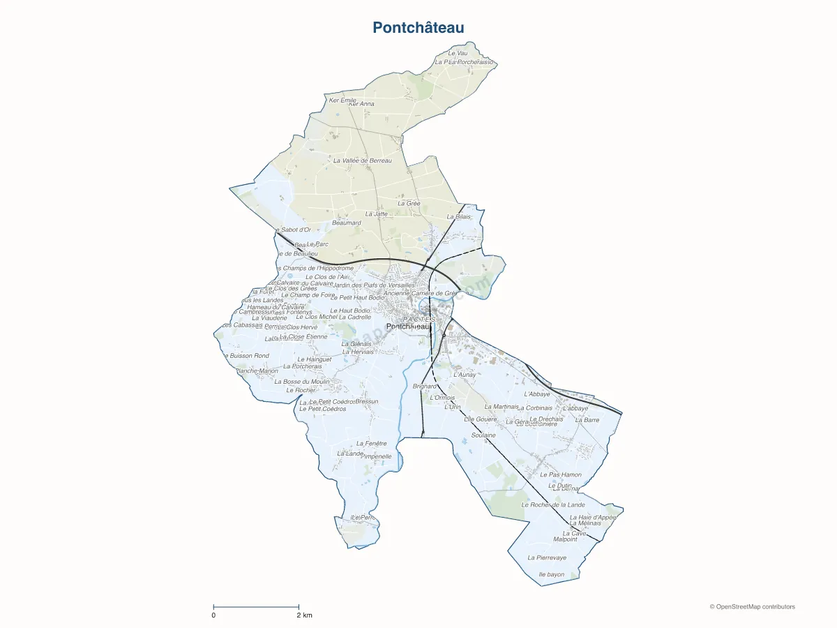 Carte de Pontchâteau à personnaliser