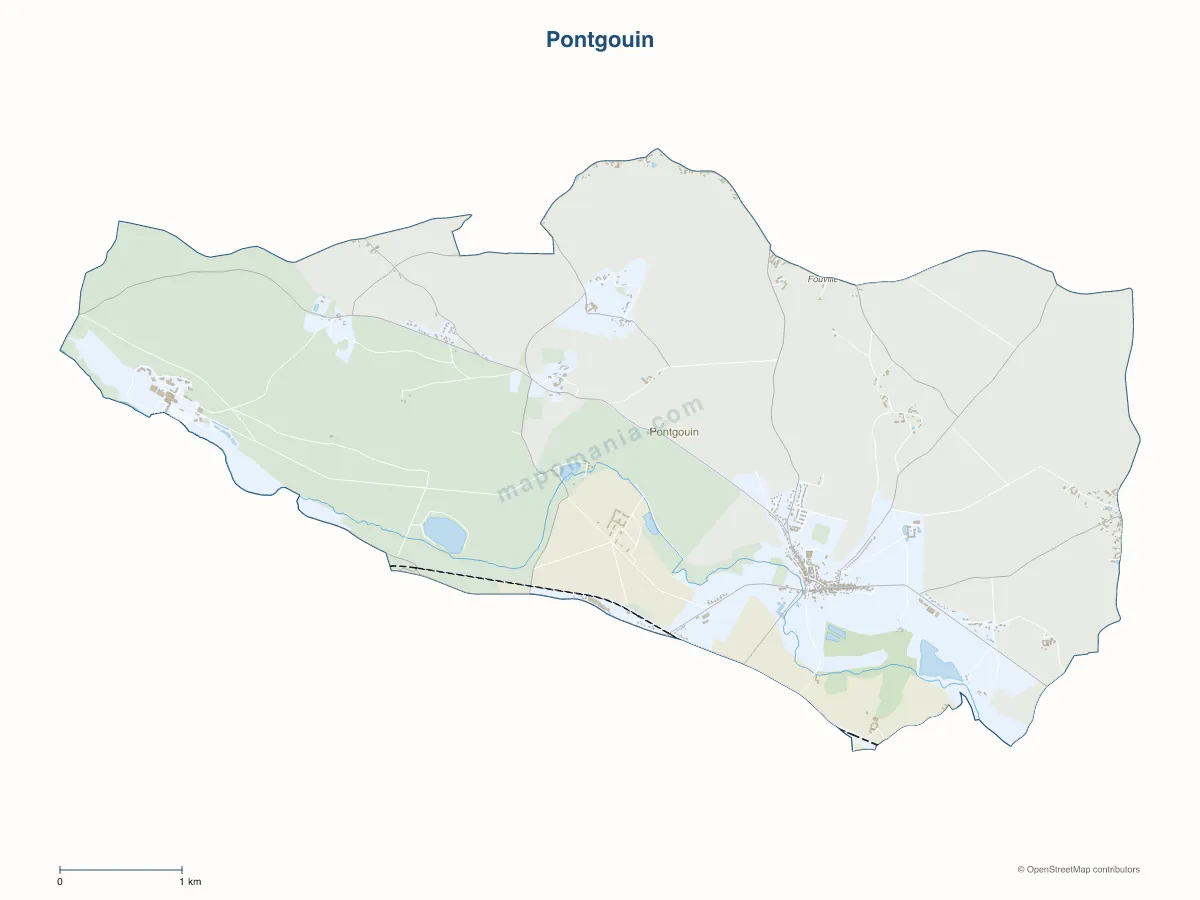 Carte de Pontgouin à personnaliser