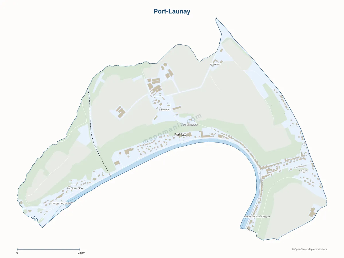 Carte de Port-Launay à personnaliser