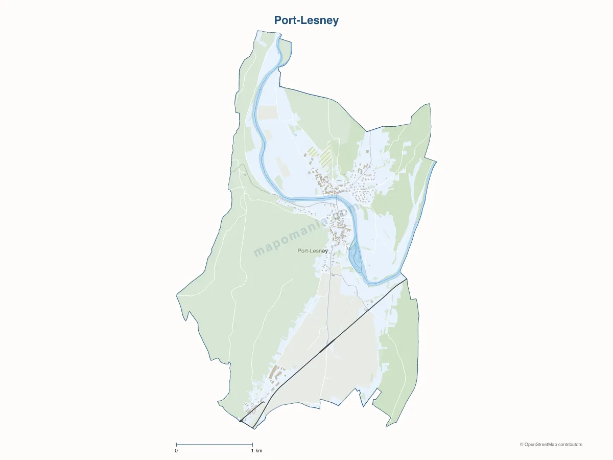 Carte de Port-Lesney à personnaliser