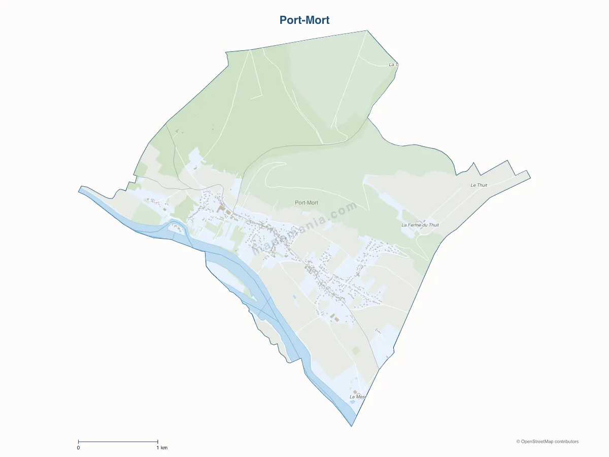 Carte de Port-Mort à personnaliser
