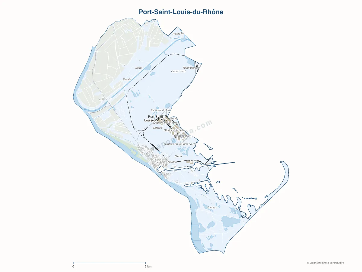 Carte de Port-Saint-Louis-du-Rhône à personnaliser