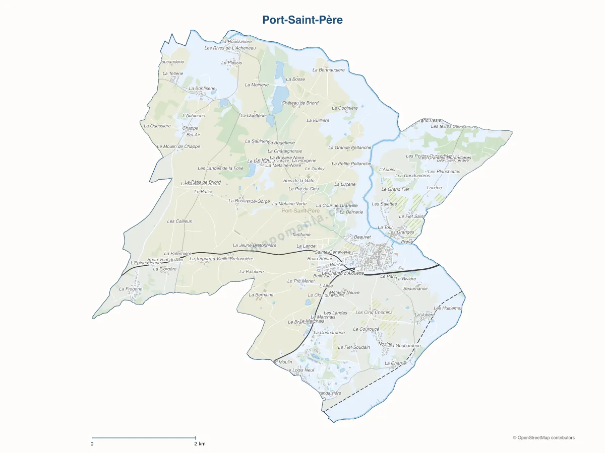 Carte de Port-Saint-Père à personnaliser