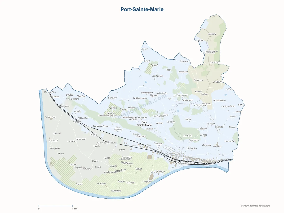 Carte de Port-Sainte-Marie à personnaliser