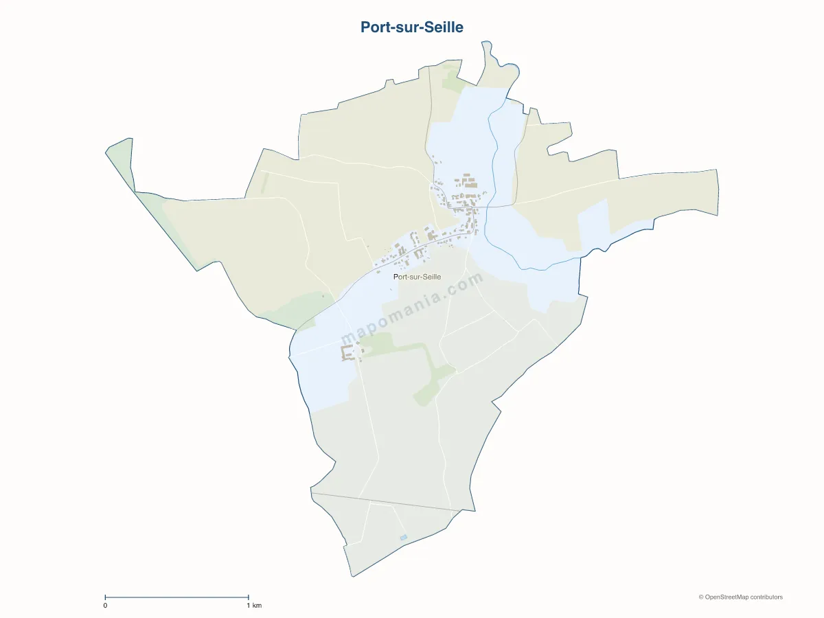 Carte de Port-sur-Seille à personnaliser