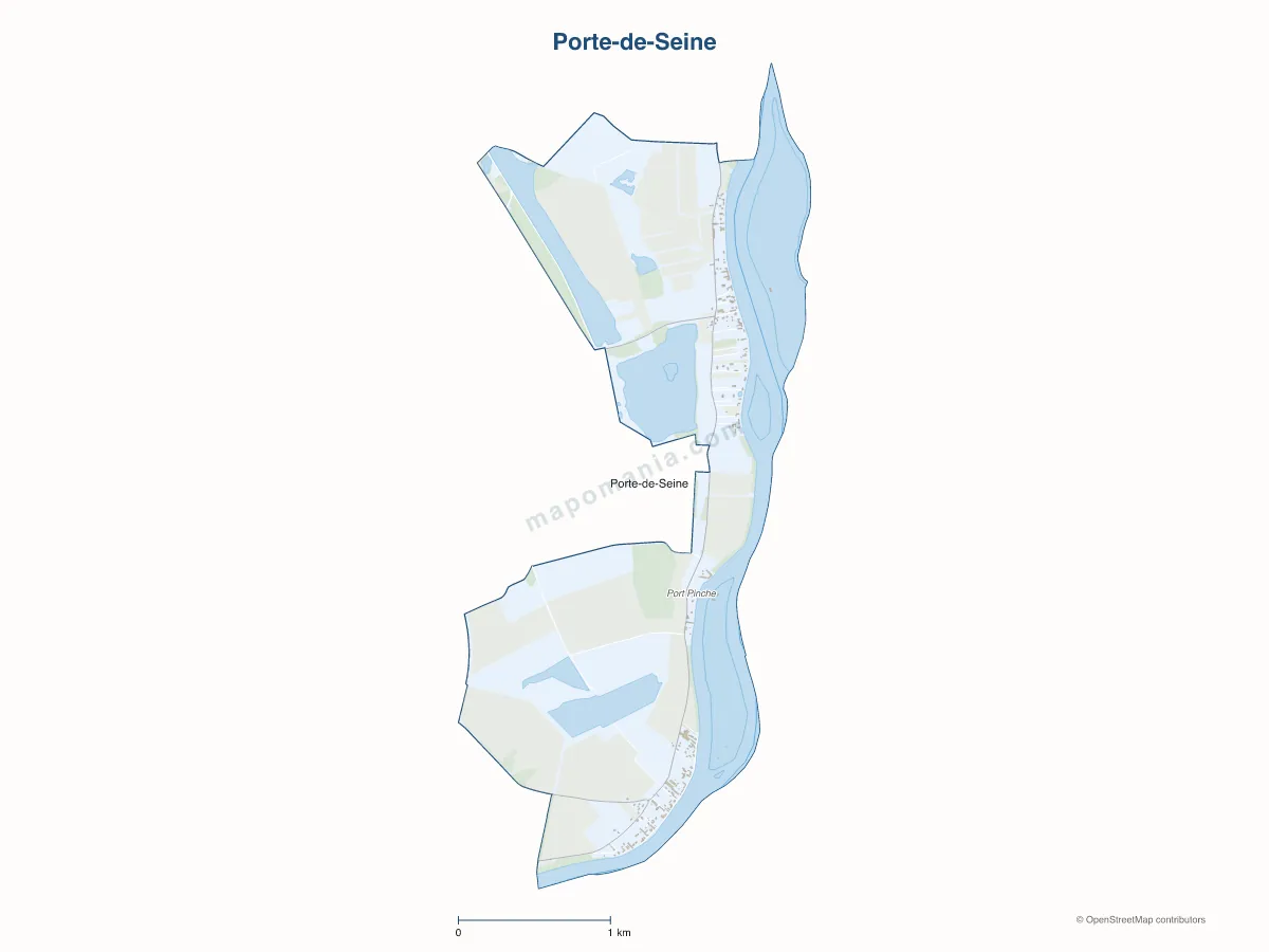 Carte de Porte-de-Seine à personnaliser