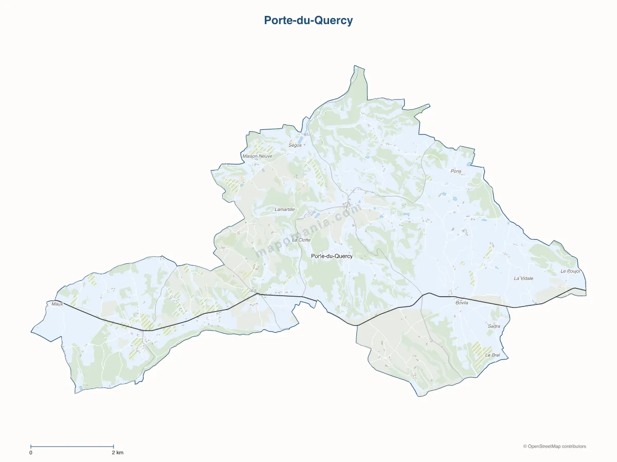 Carte de Porte-du-Quercy à personnaliser