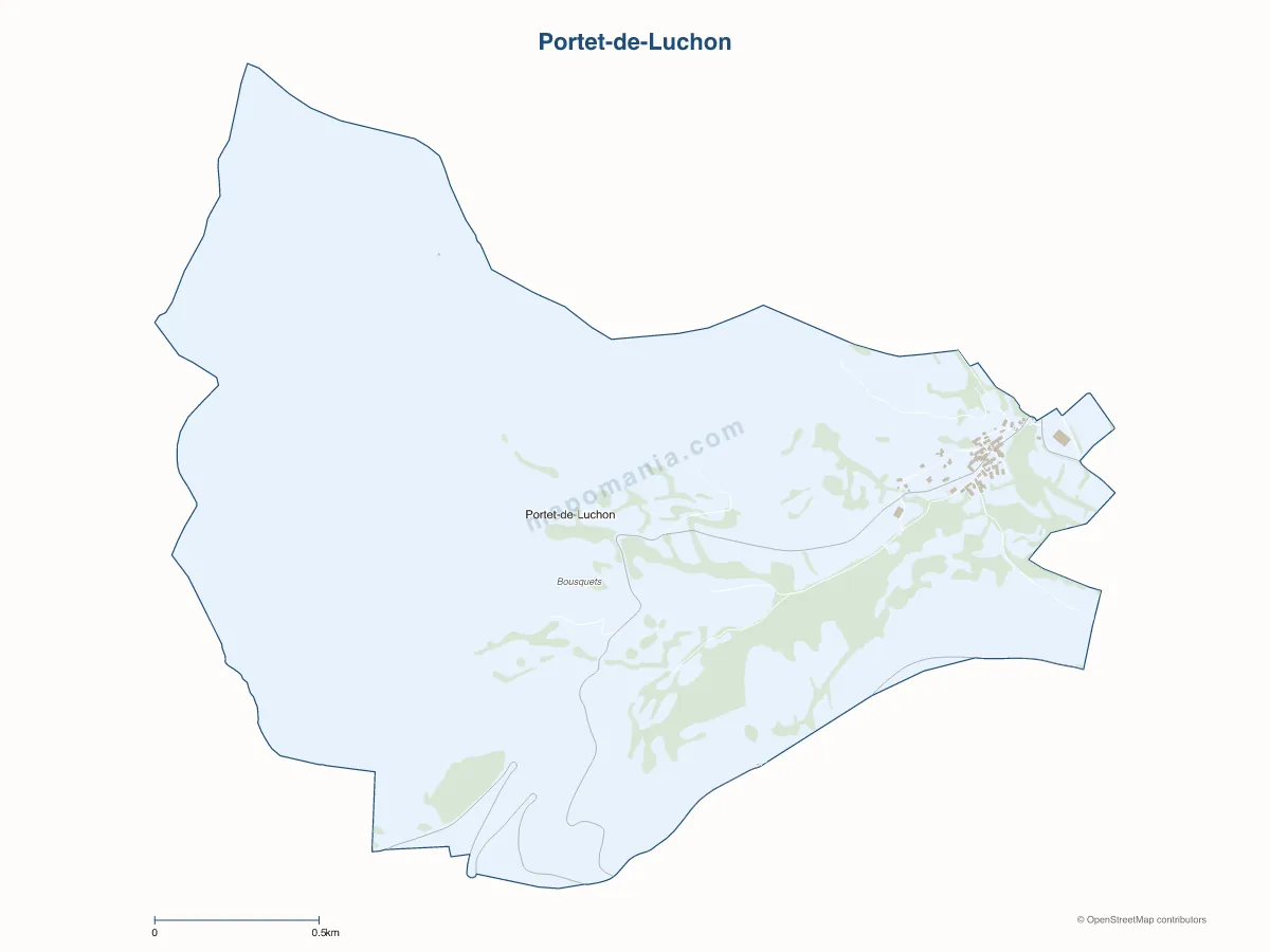 Carte de Portet-de-Luchon à personnaliser