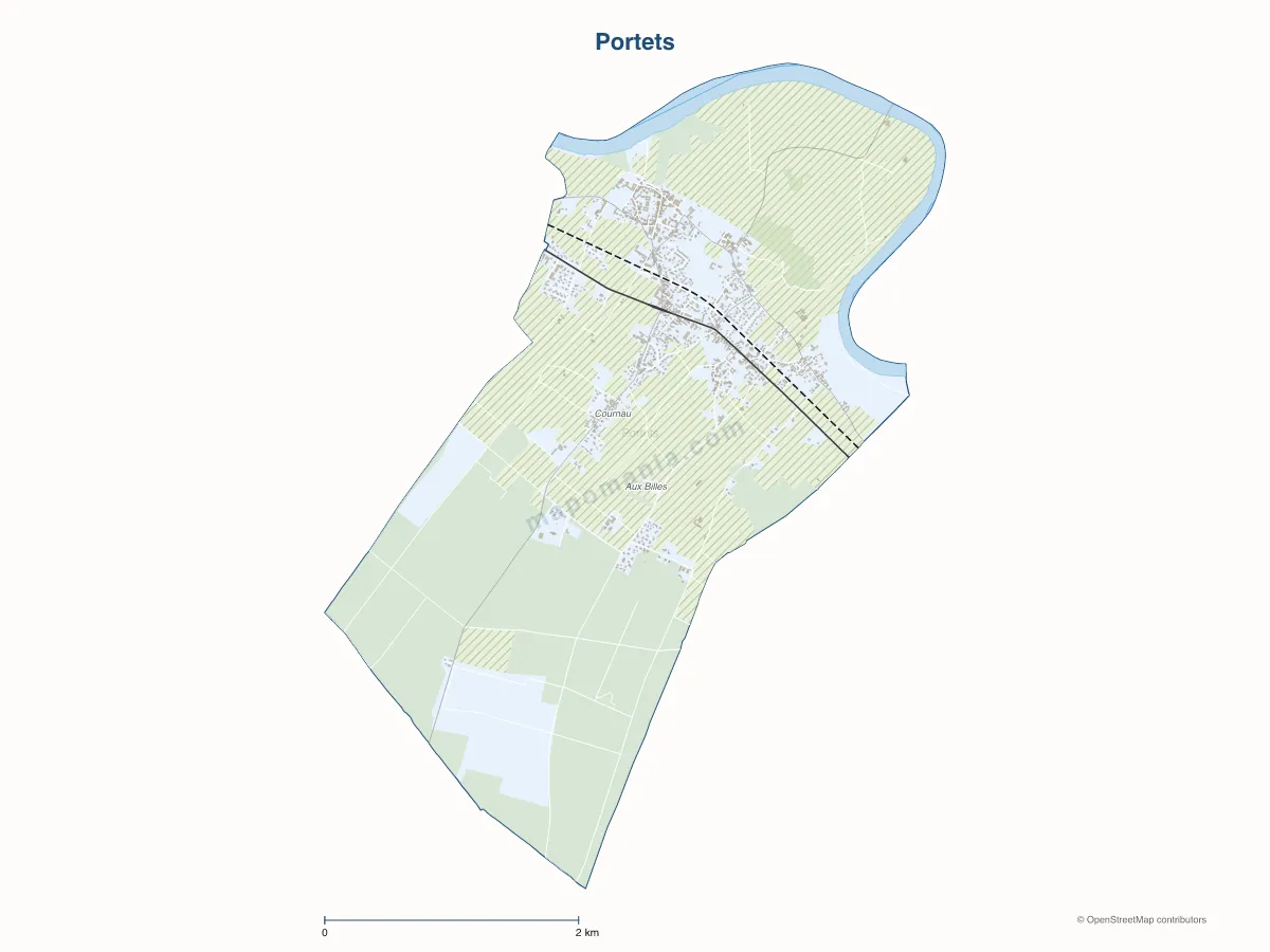 Carte de Portets à personnaliser