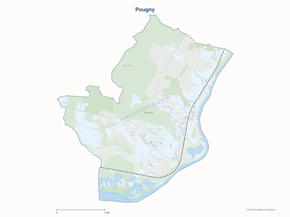 Carte de Pougny à personnaliser
