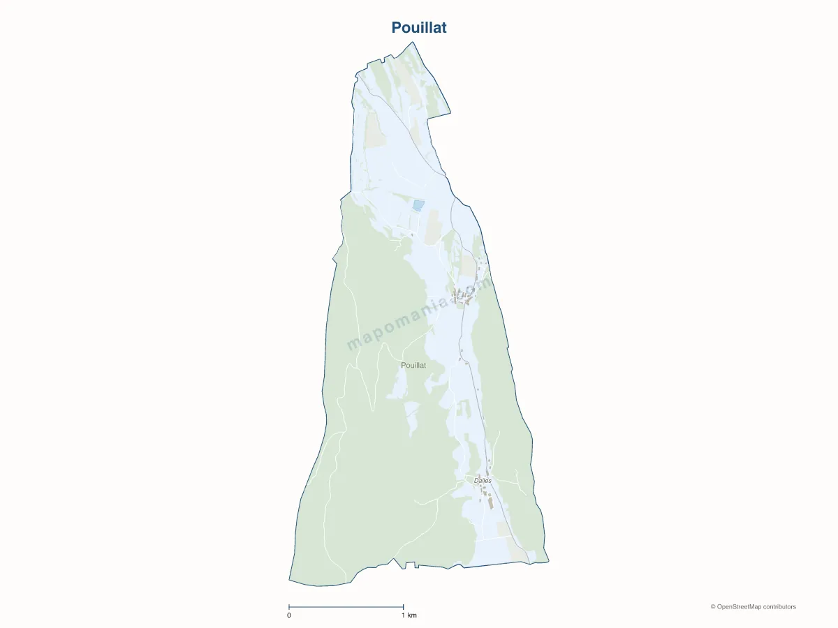 Carte de Pouillat à personnaliser
