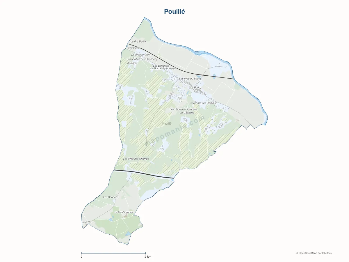 Carte de Pouillé à personnaliser