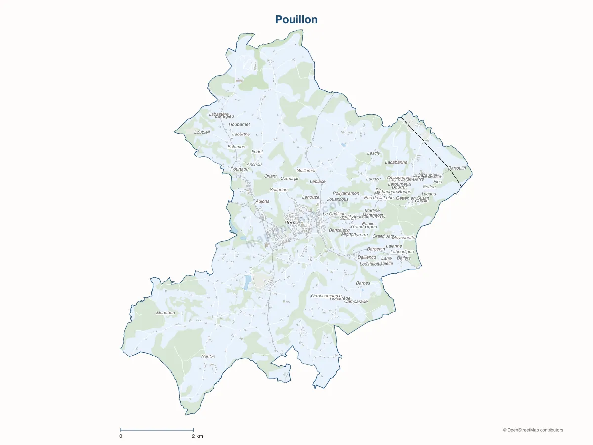 Carte de Pouillon à personnaliser