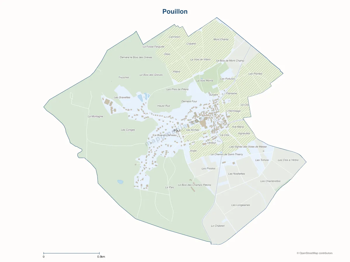 Carte de Pouillon à personnaliser