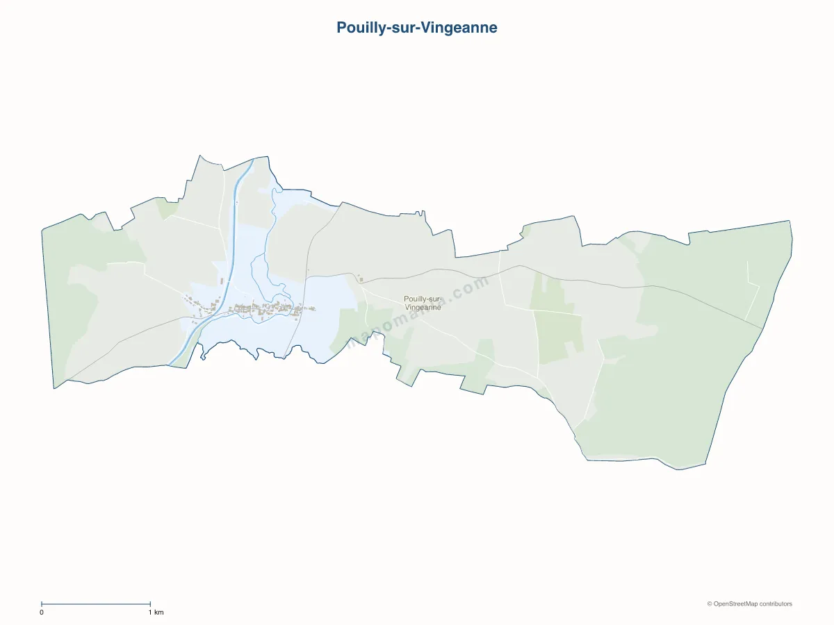 Carte de Pouilly-sur-Vingeanne à personnaliser