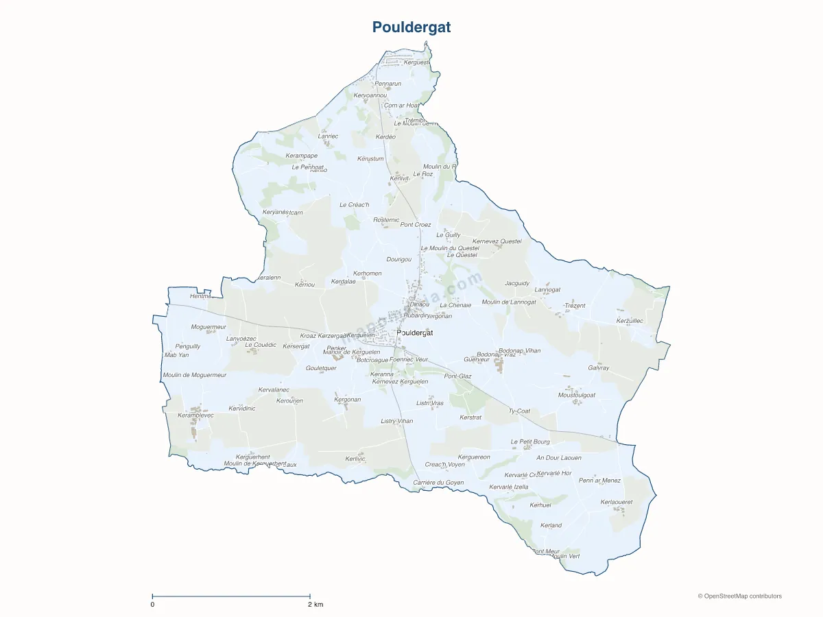 Carte de Pouldergat à personnaliser