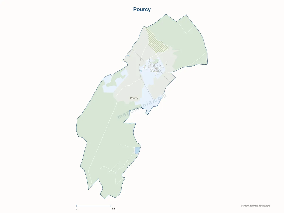 Carte de Pourcy à personnaliser