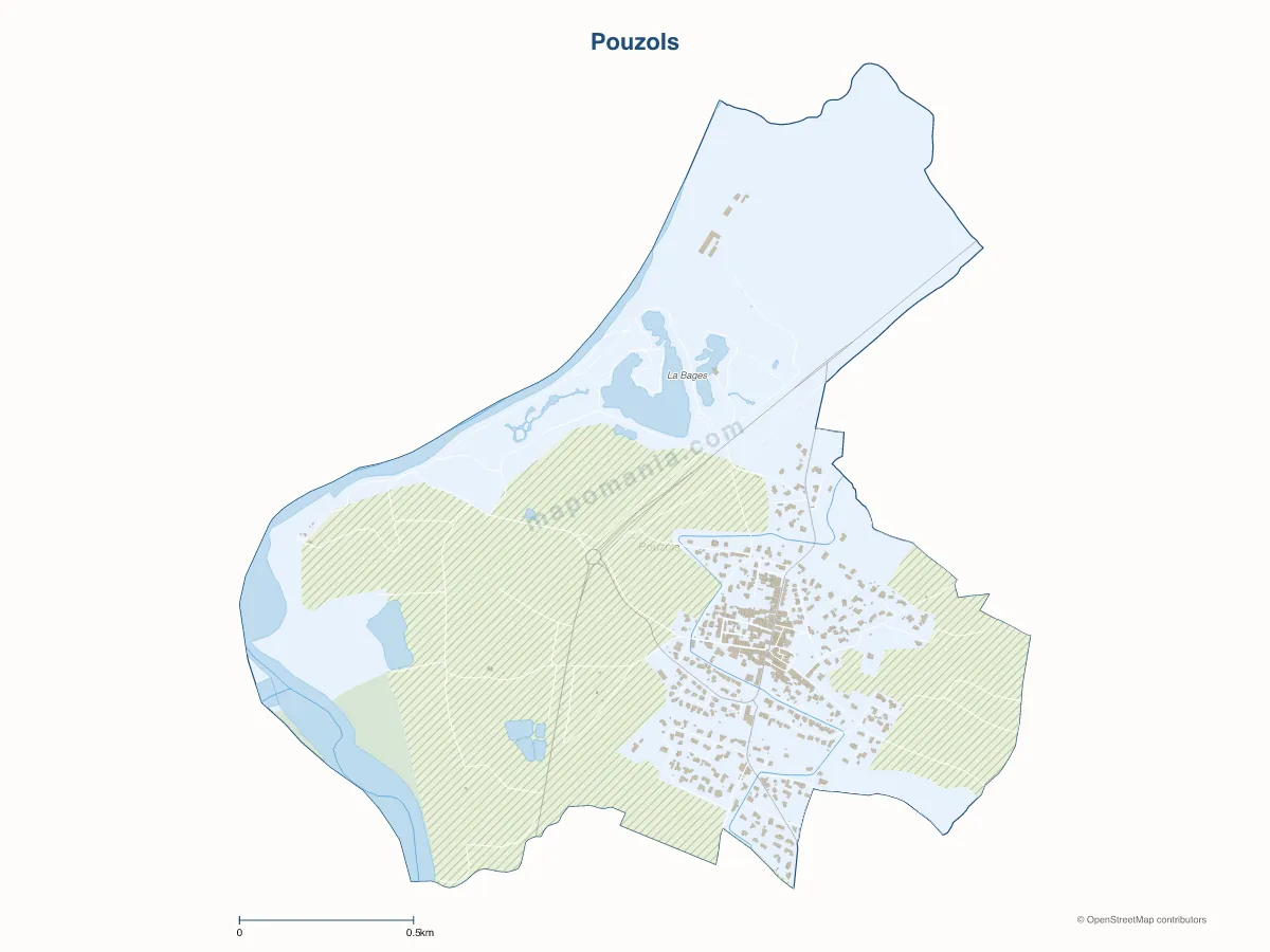 Carte de Pouzols à personnaliser