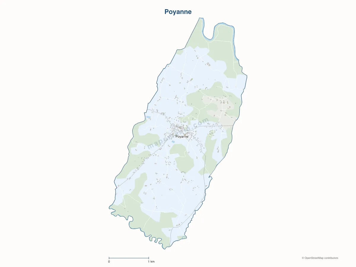 Carte de Poyanne à personnaliser
