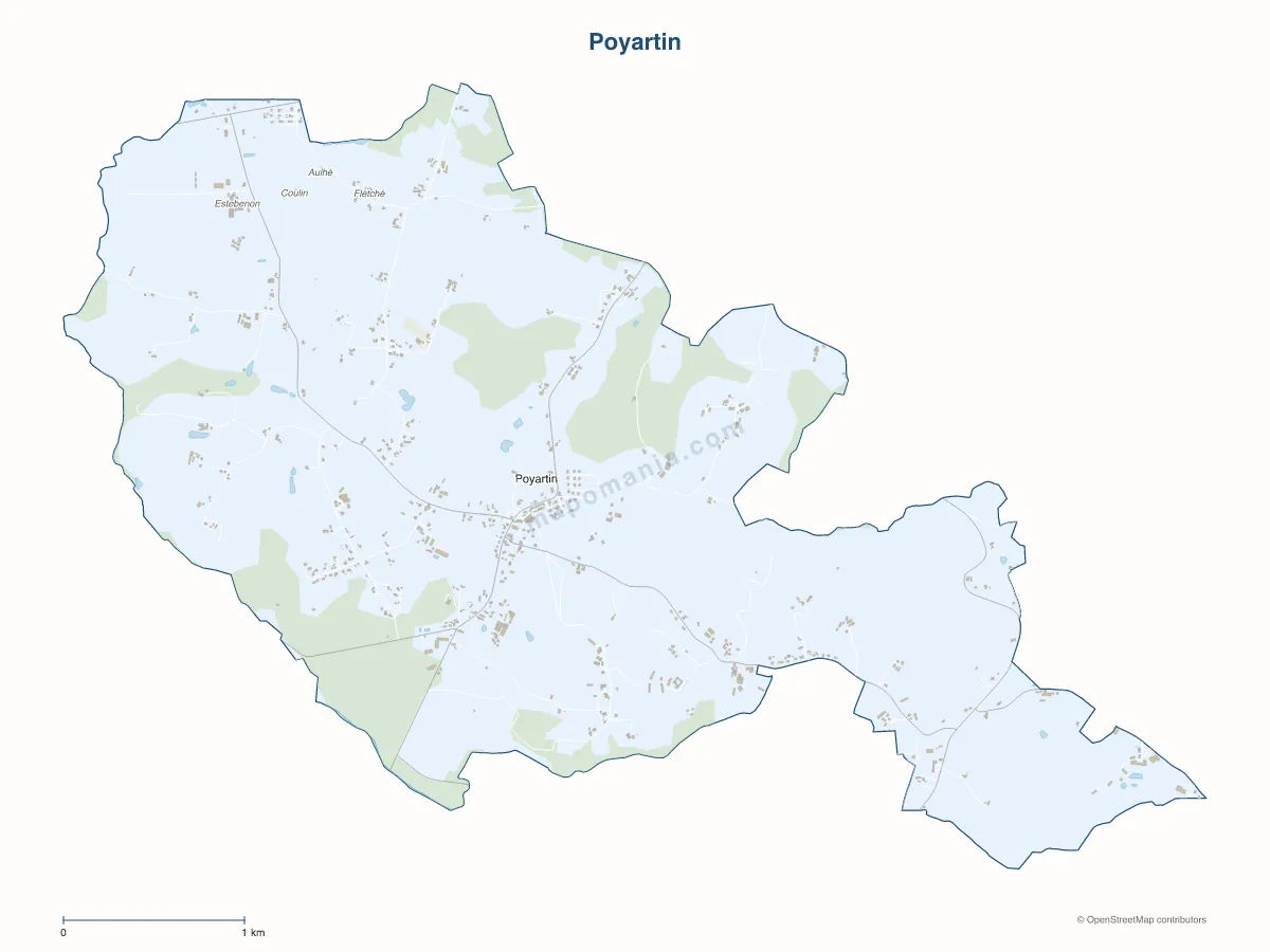Carte de Poyartin à personnaliser