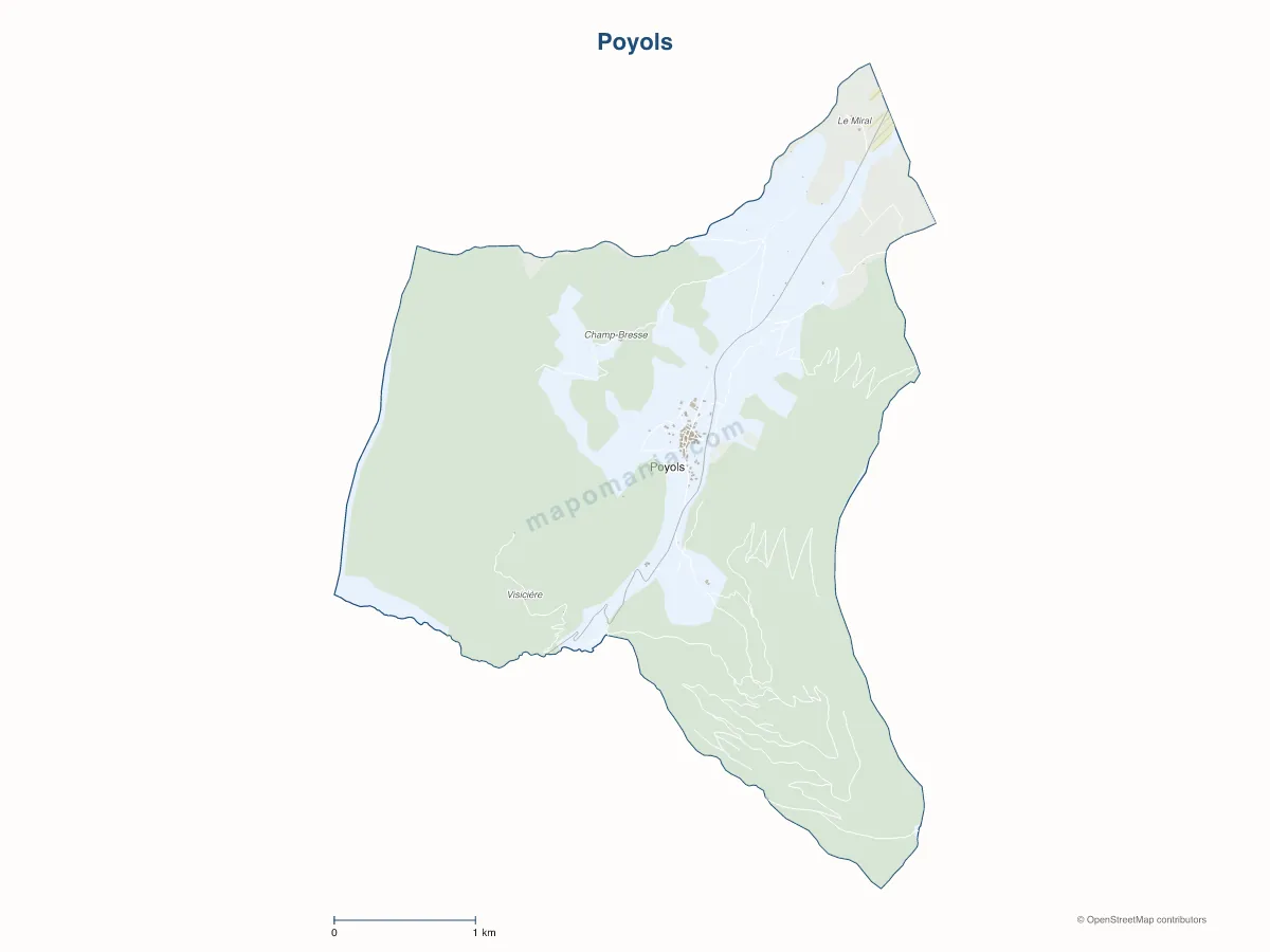 Carte de Poyols à personnaliser
