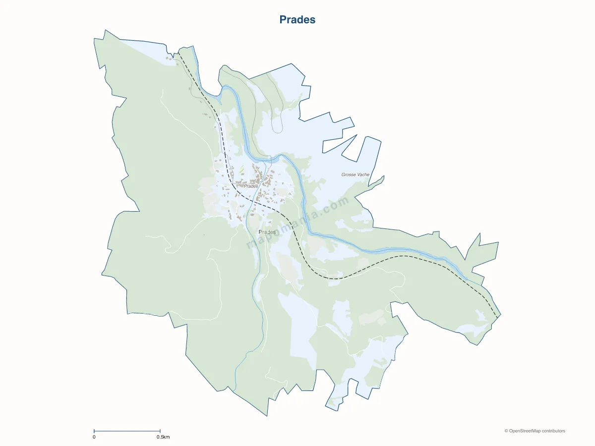 Carte de Prades à personnaliser