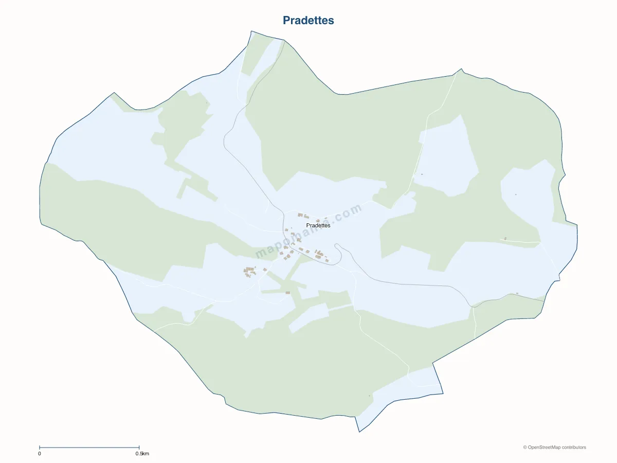 Carte de Pradettes à personnaliser