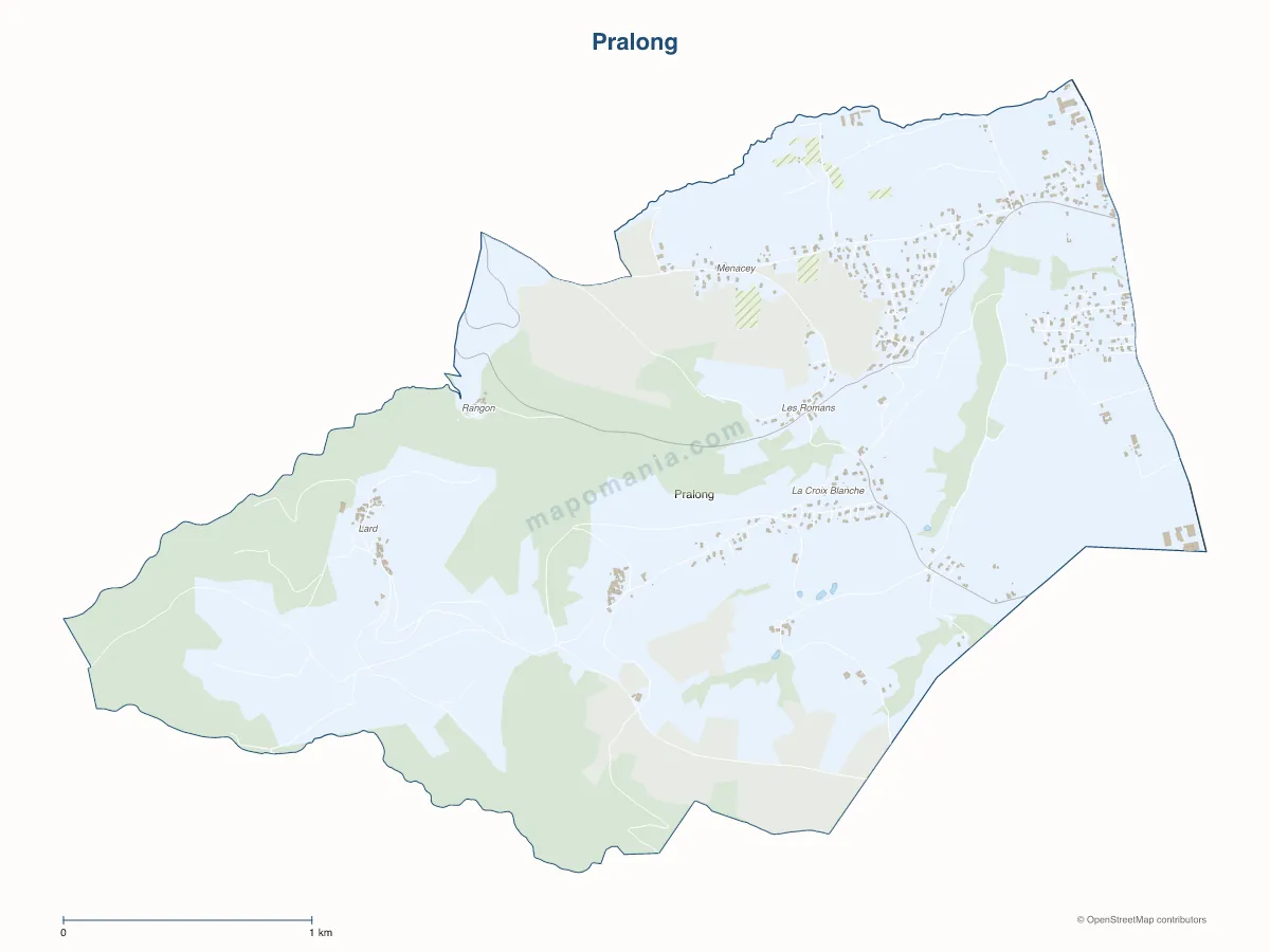 Carte de Pralong à personnaliser