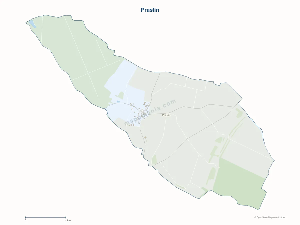 Carte de Praslin à personnaliser