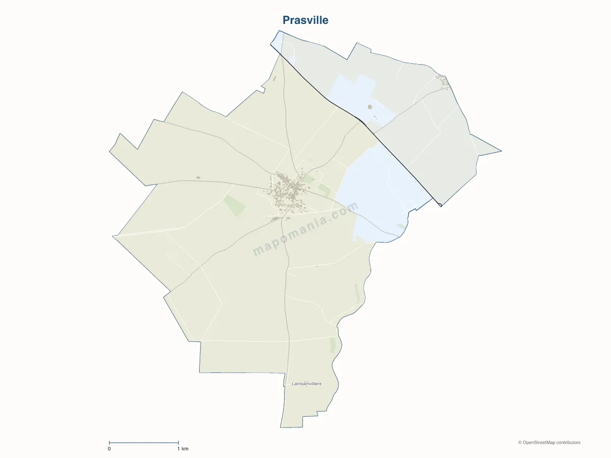 Carte de Prasville à personnaliser