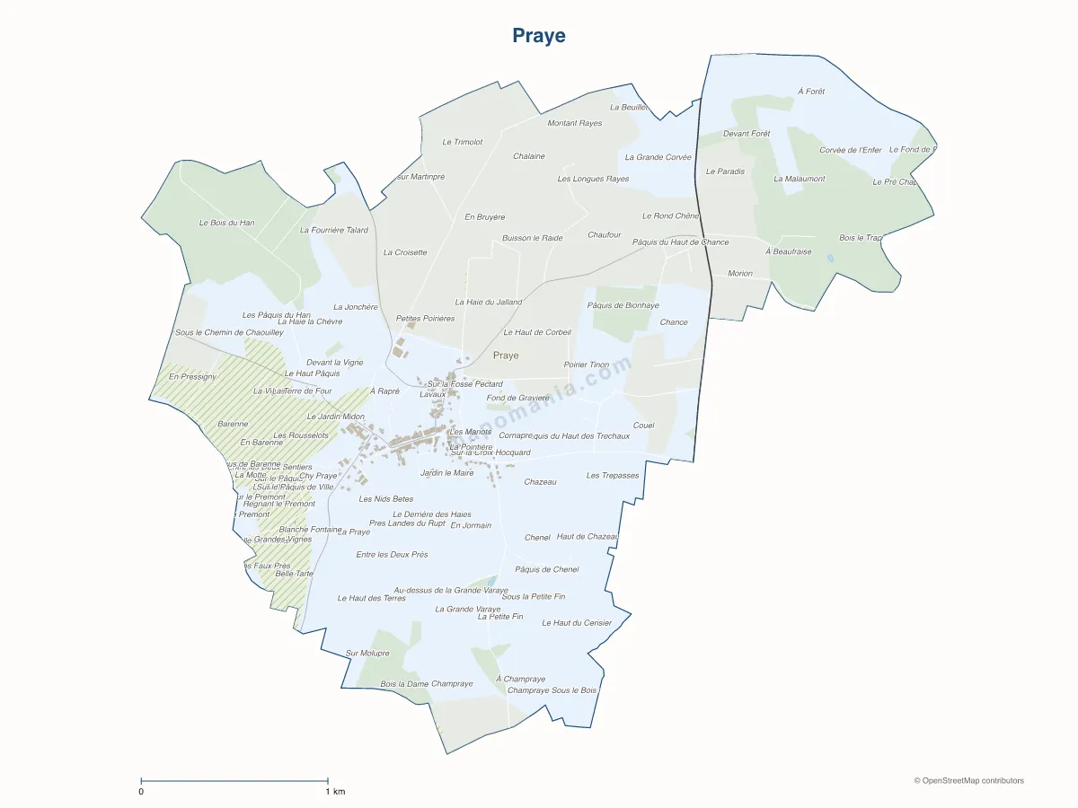 Carte de Praye à personnaliser