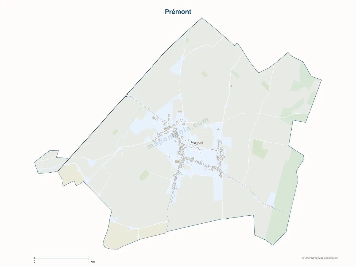 Carte de Prémont à personnaliser